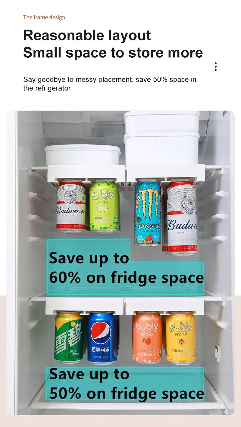 Refrigerator Under Shelf Can Slide Soda Beverage