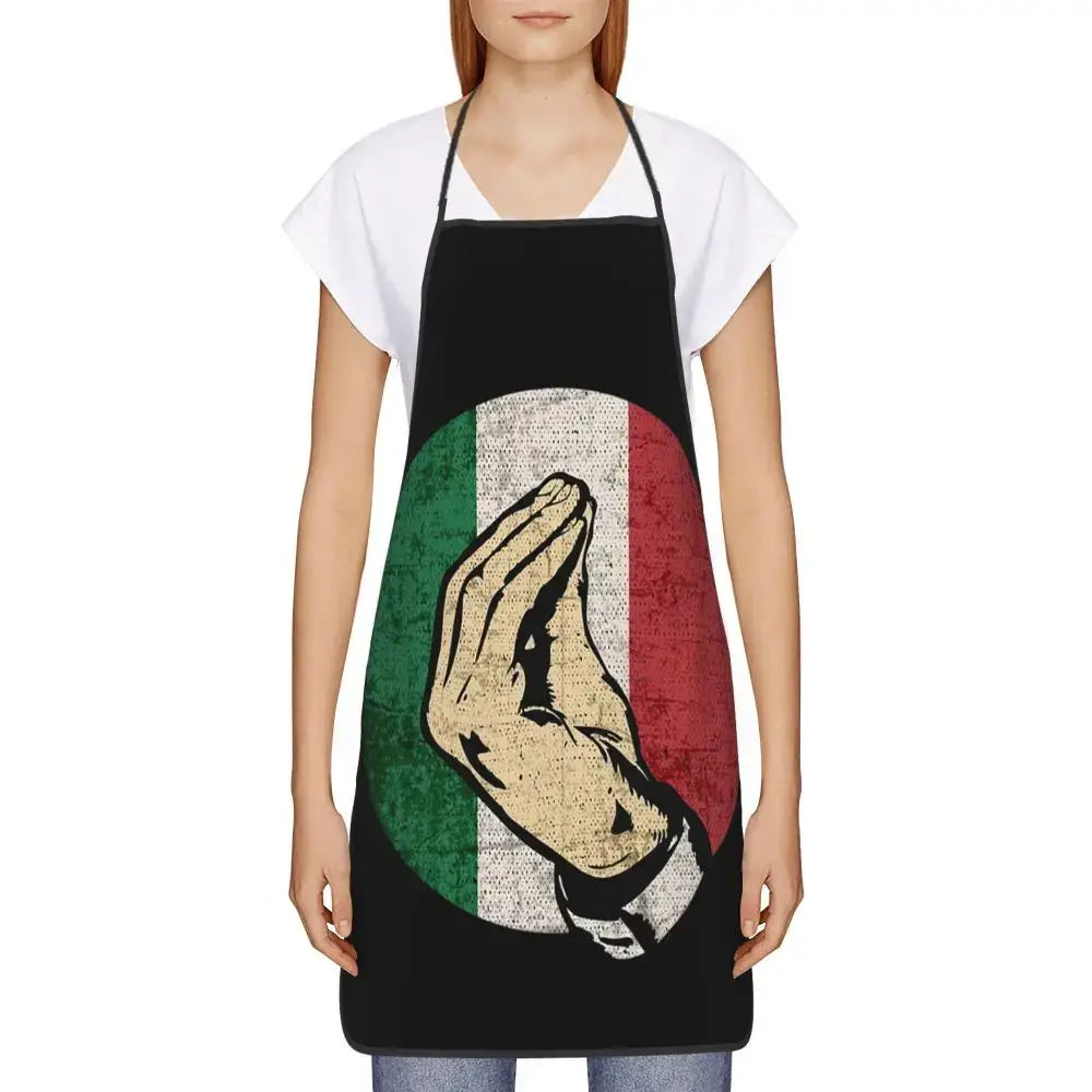 Italian Hand Gesture Sing Apron