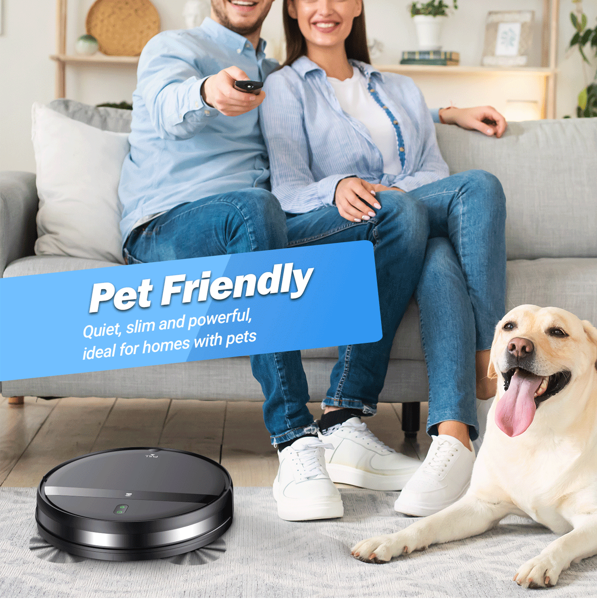 Smart GOOVI Robot Vacuum Cleaner 1400Pa Strong Suction 2500mAh Battery 3in1 Mopping Sweeping Suction Supports Wifi/alexa