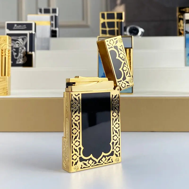 New commemorative edition single and double flame luxury lighter Ping Sound natural paint cigarette smoking butane