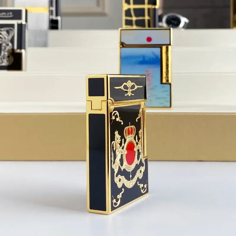 New commemorative edition single and double flame luxury lighter Ping Sound natural paint cigarette smoking butane