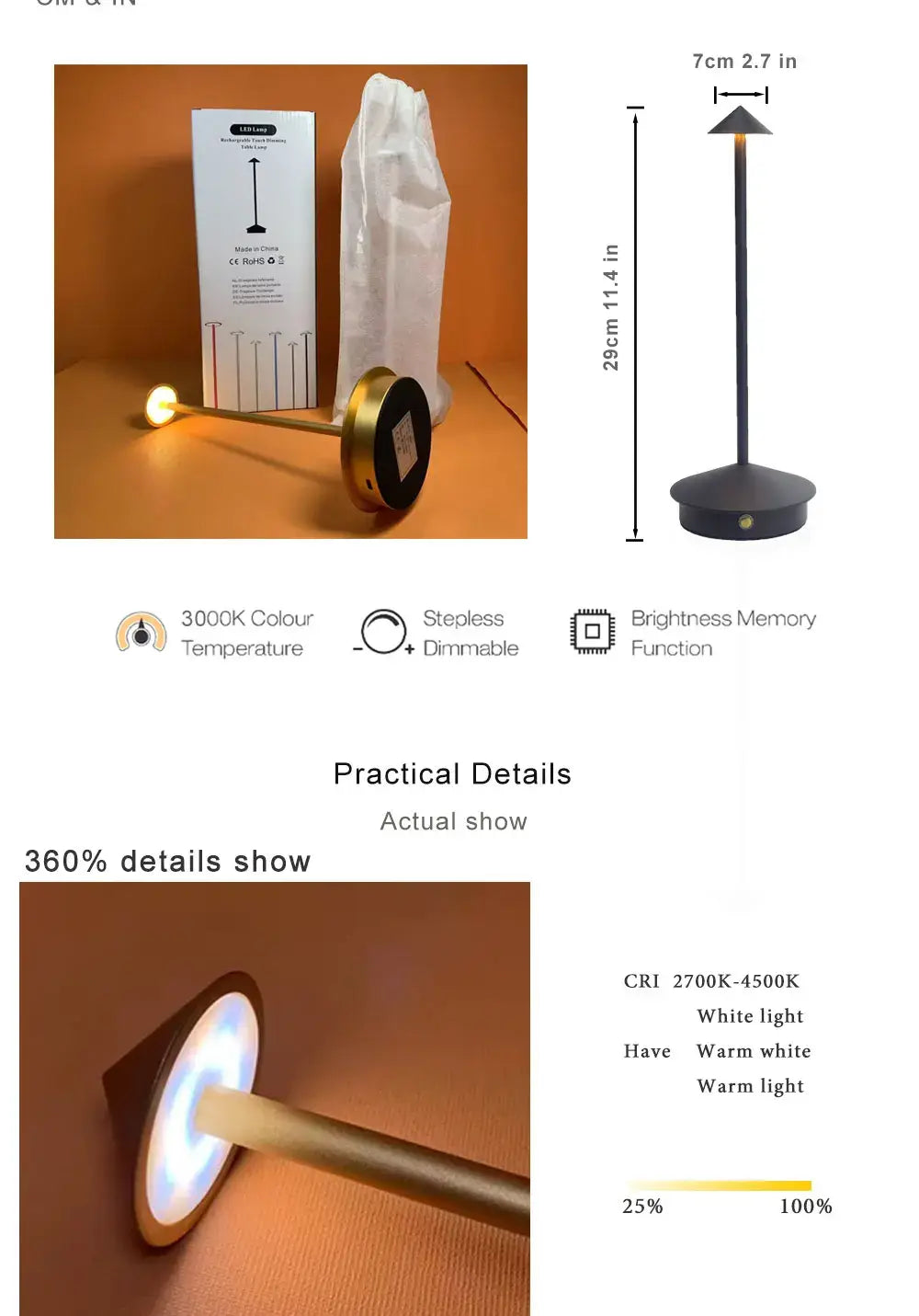 Desk Lamp wireless charging hotel bar table decorative light