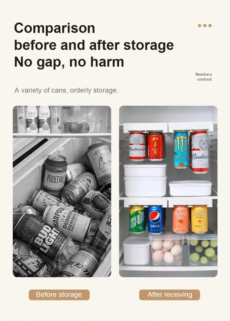 Refrigerator Under Shelf Can Slide Soda Beverage