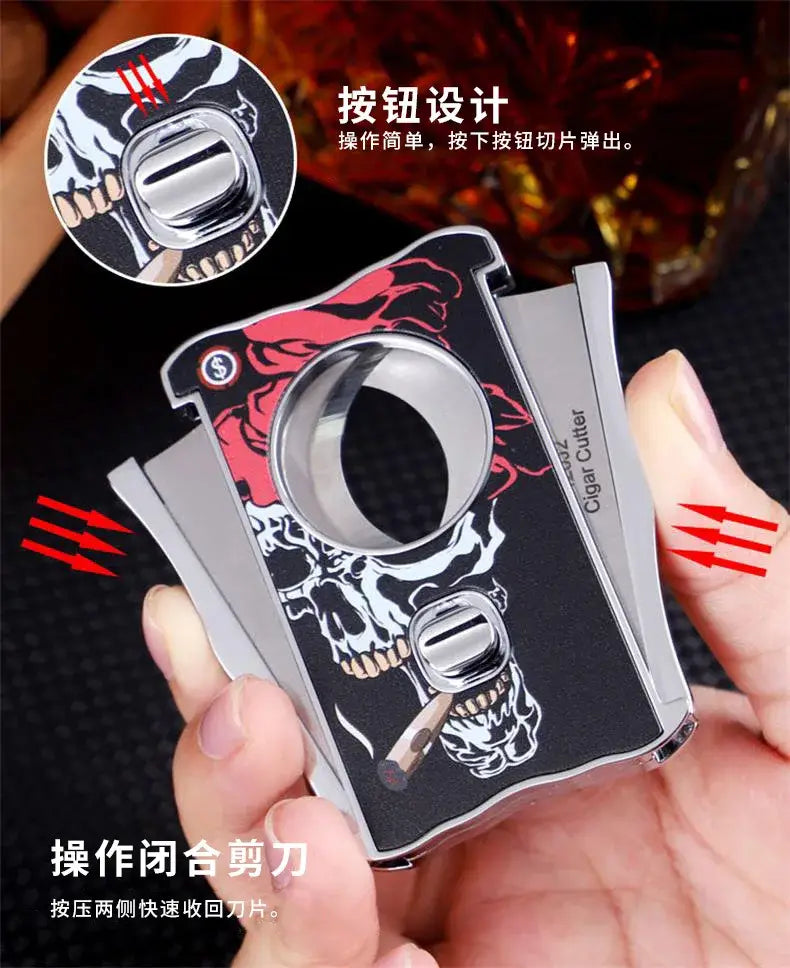 Dragon Pattern Stainless Steel Cigar Cutter Cuban Cigar Scissors Cigar Cut Auspicious Luckly Cigar Accessories Gift