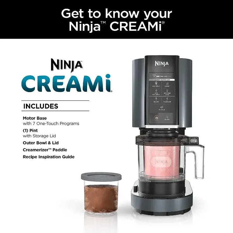 Ninja Ice Cream Maker for Gelato Mix-ins Milkshakes Sorbet Smoothie