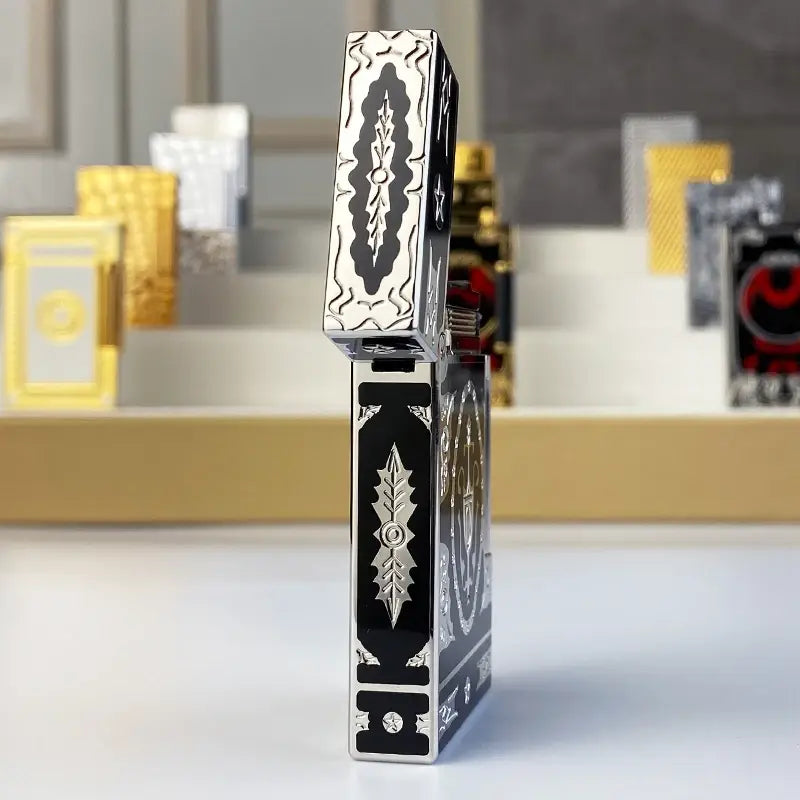 New commemorative edition single and double flame luxury lighter Ping Sound natural paint cigarette smoking butane