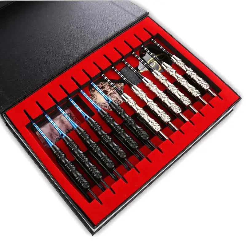 Darts Set 12pc 22g Safety Soft Steel Tip Dart Handle 24pcs Dart Flights Indoor Sports Entertainment Practice Shooting