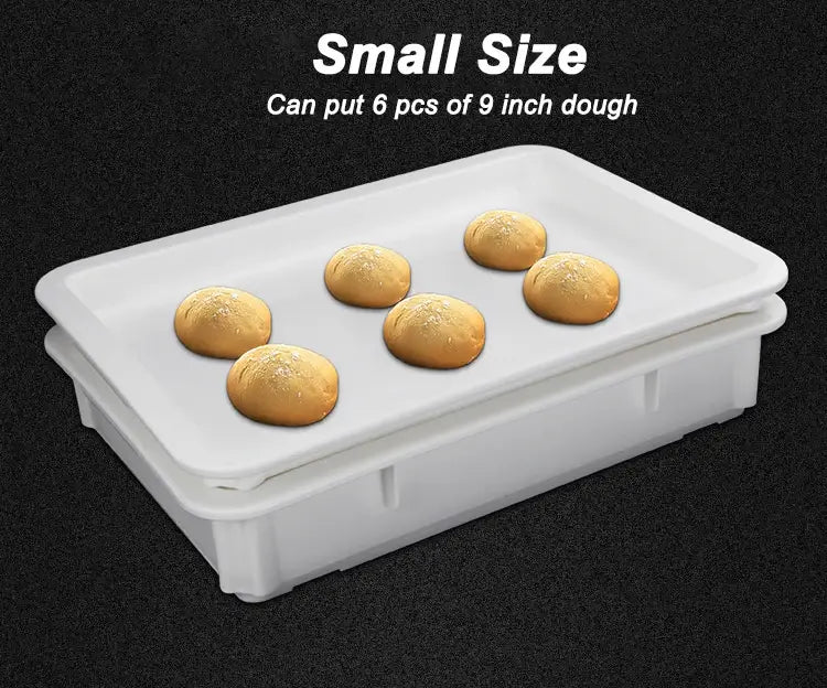 Pizzathome Pizza Dough Proofing Box Stackable Commercial Quality Trays with Covers Pizza Dough Container Plastic Dough