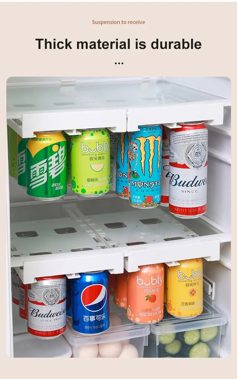 Refrigerator Under Shelf Can Slide Soda Beverage