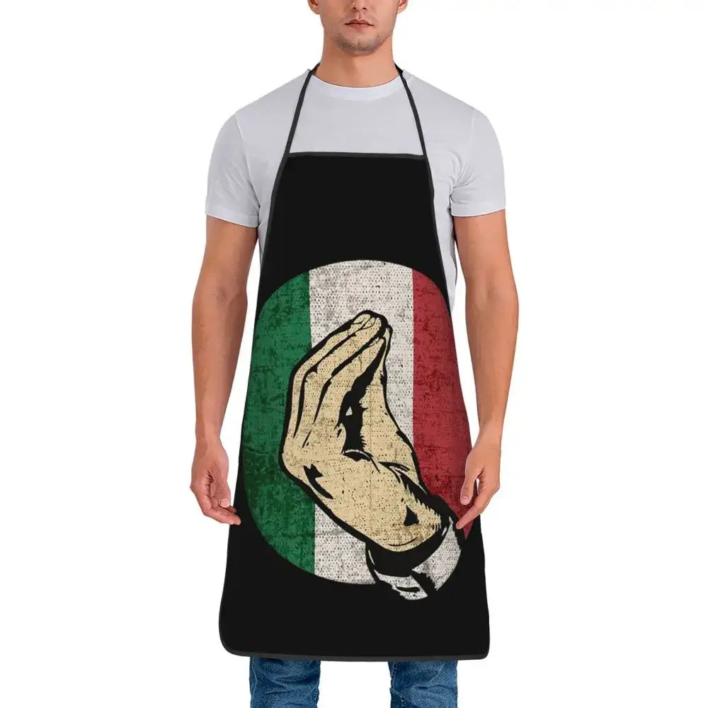 Italian Hand Gesture Sing Apron