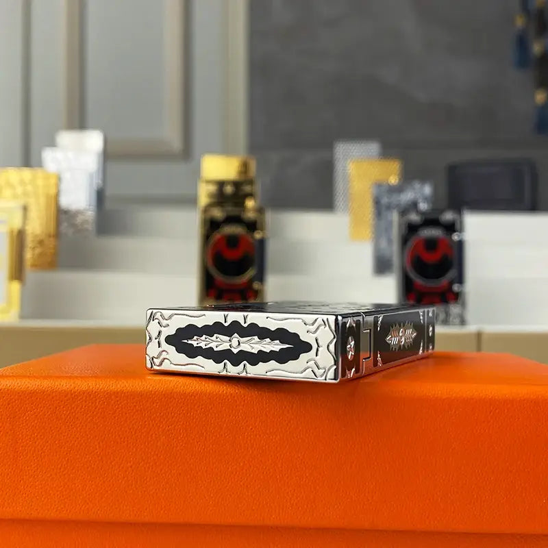 New commemorative edition single and double flame luxury lighter Ping Sound natural paint cigarette smoking butane