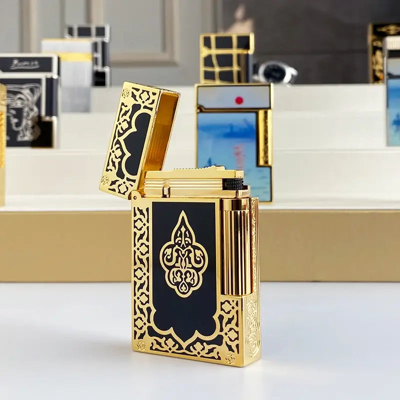 New commemorative edition single and double flame luxury lighter Ping Sound natural paint cigarette smoking butane