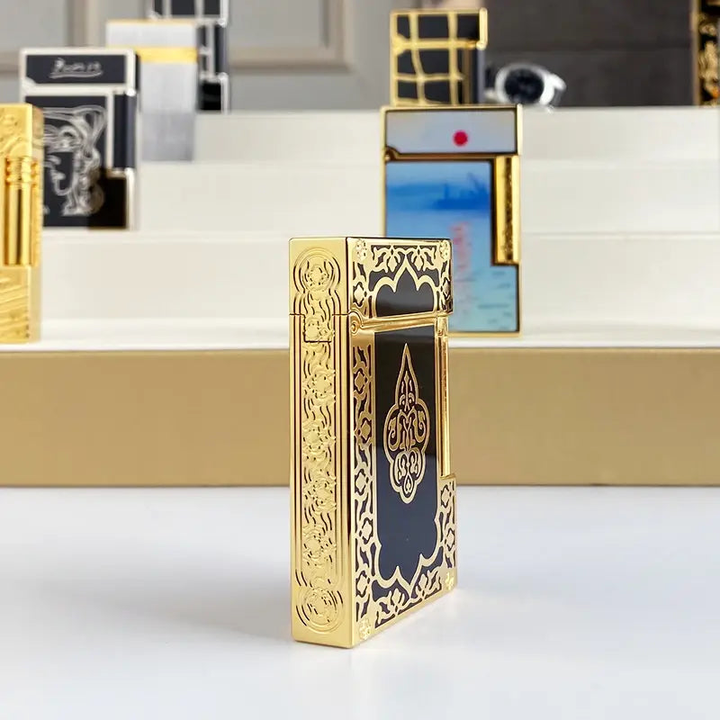 New commemorative edition single and double flame luxury lighter Ping Sound natural paint cigarette smoking butane