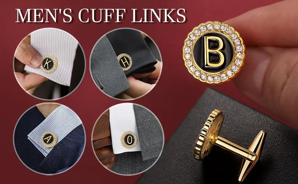 HAWSON Personalized Gold Cufflinks