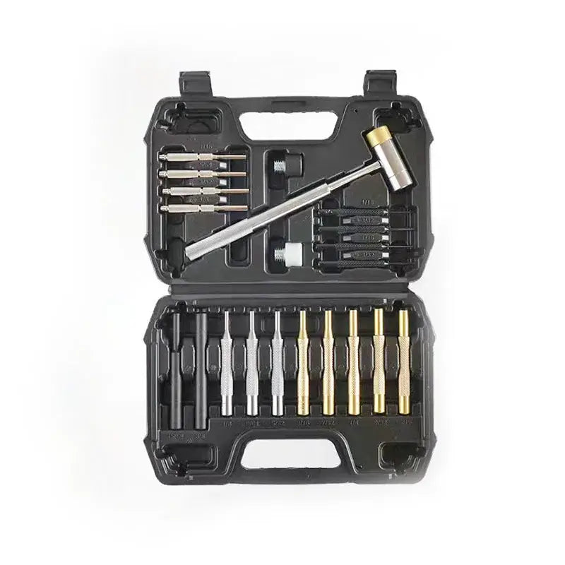 21pcs/set Gunsmithing Punch Tools Made Of Solid Material Including Steel Punch And Hammer With Bench Block Roll Pin