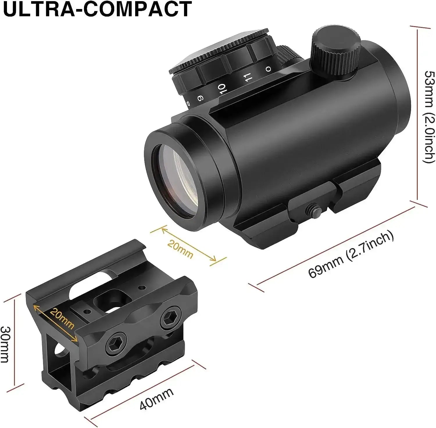 2MOA Red Dot Sight Reflex Sight