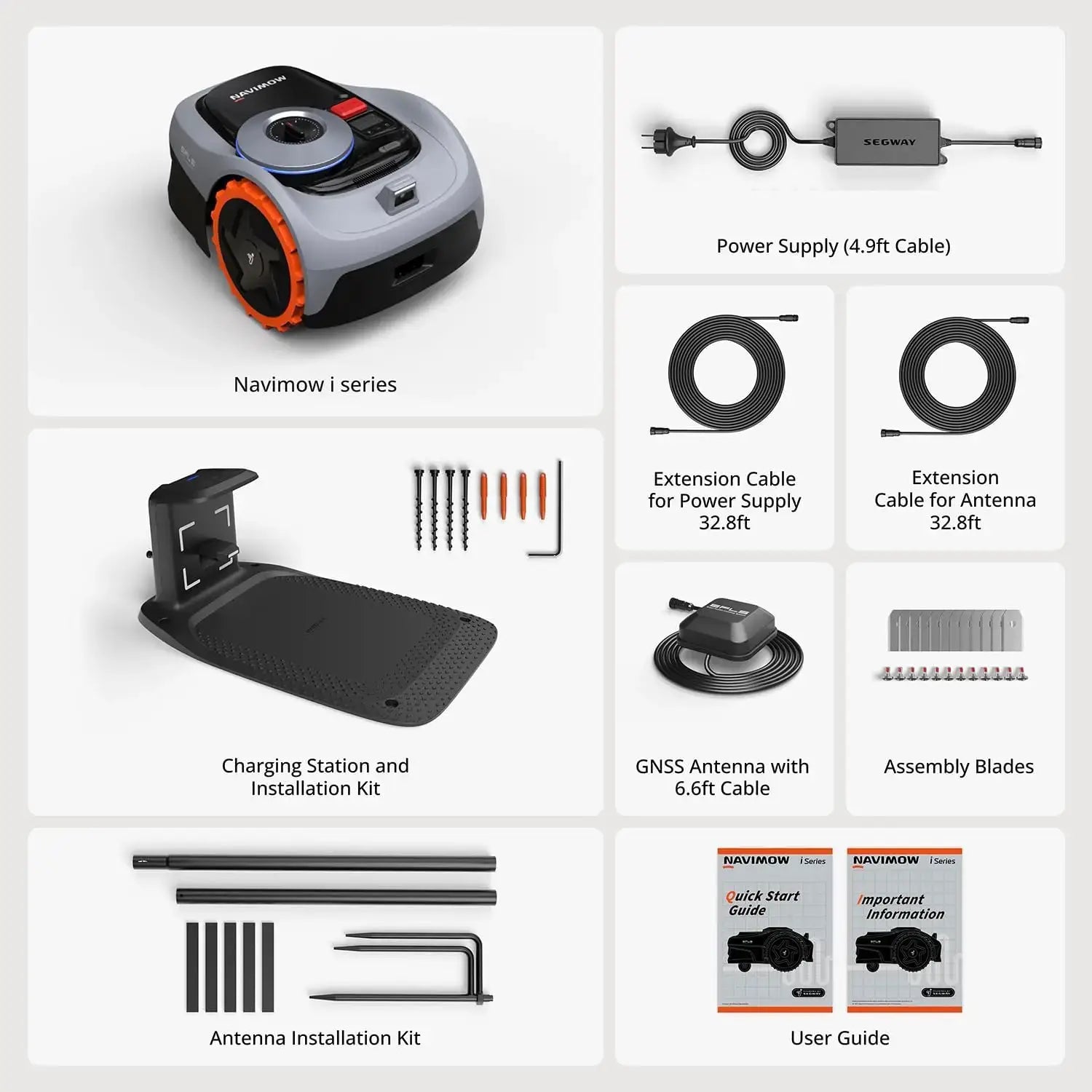 Segway Navimow i105N Robot Lawn Mower Perimeter Wire Free 1/8 Acre RTK + Vision Robotic Lawnmower AI-Assisted Mapping