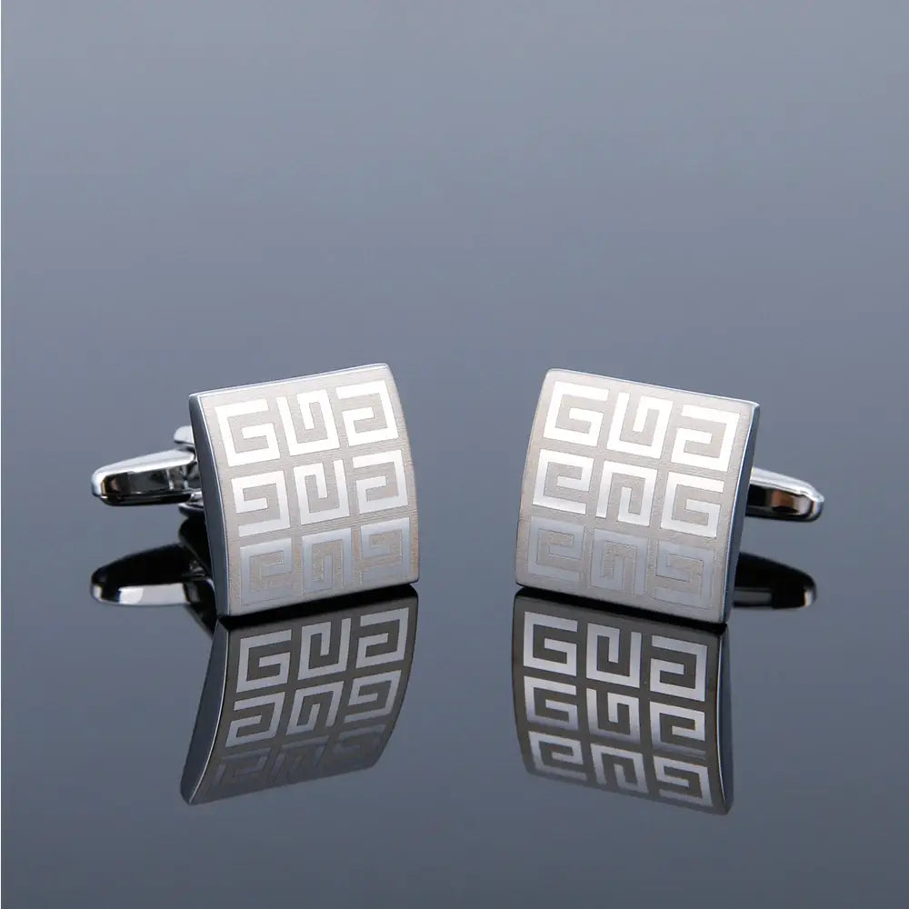 TOMYE Flat Round Plain CuffLinks