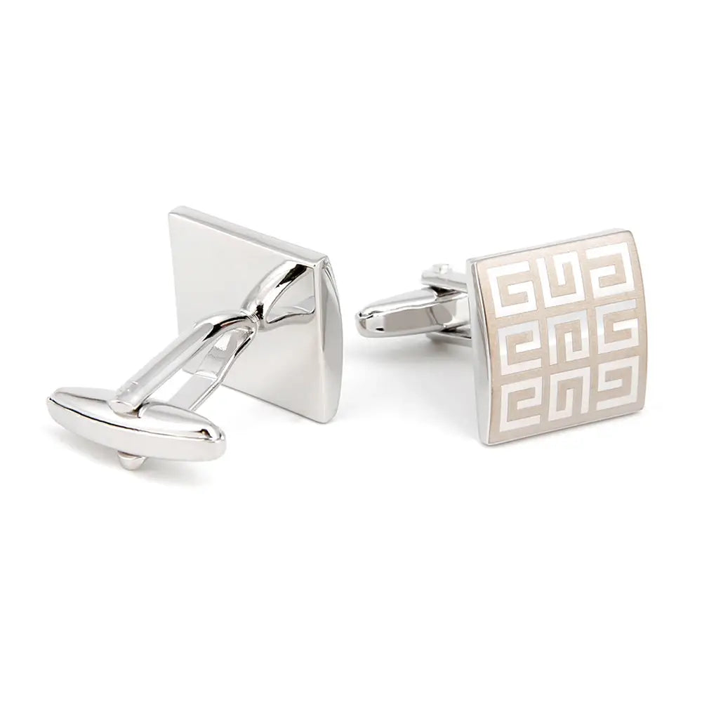 TOMYE Flat Round Plain CuffLinks