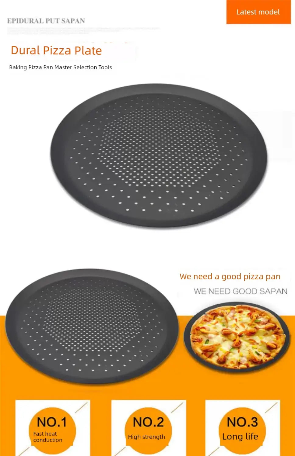 Pizza Plate Pizza Grill Household Non-Stick Punching Cheese Heart Plate Pizza Plate Pizza Plate Commercial Baking Mold