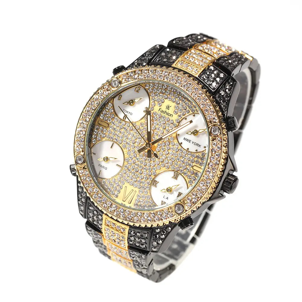 New Full Diamond Large Dial Hip-hop Men’s Watches