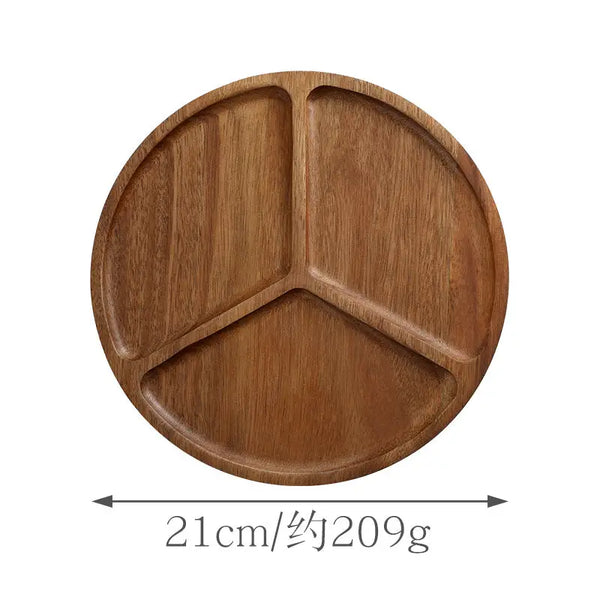 Acacia Wood Pallet High-end Plate - Separated Circle - Hors d’oeuvres Tray