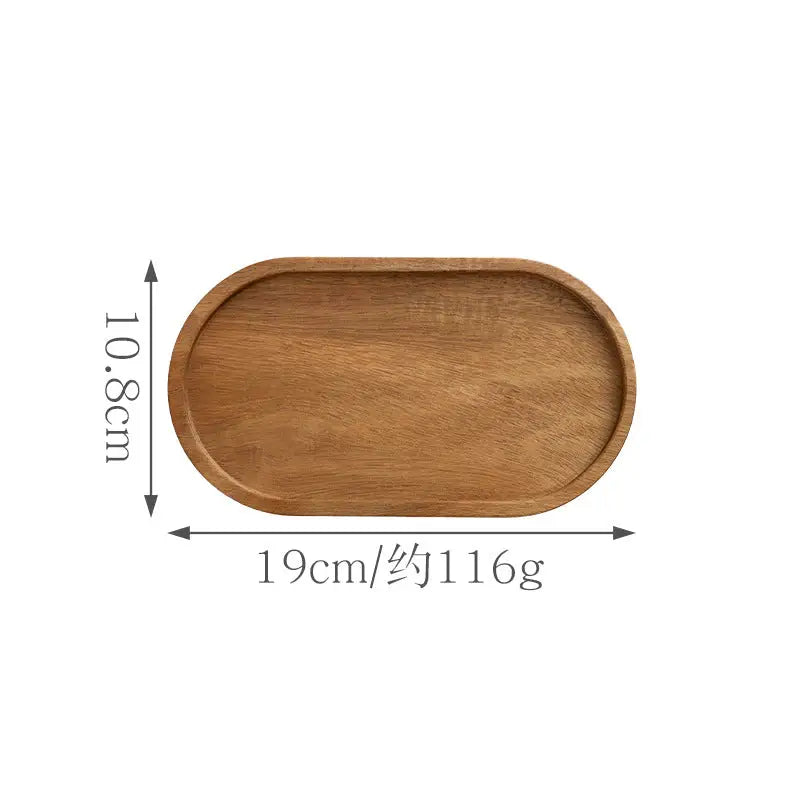 Acacia Wood Pallet High-end Plate - Short Oval - Hors d’oeuvres Tray