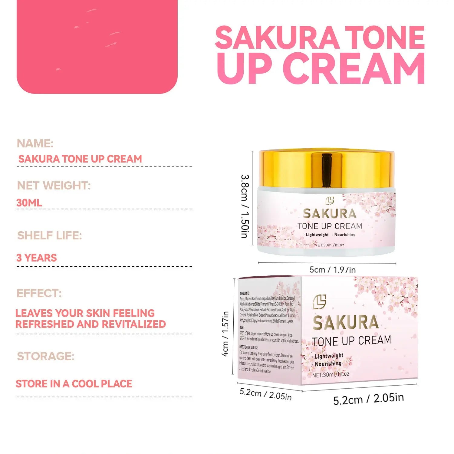 Cherry Blossom Brightening Cream Moisturizing