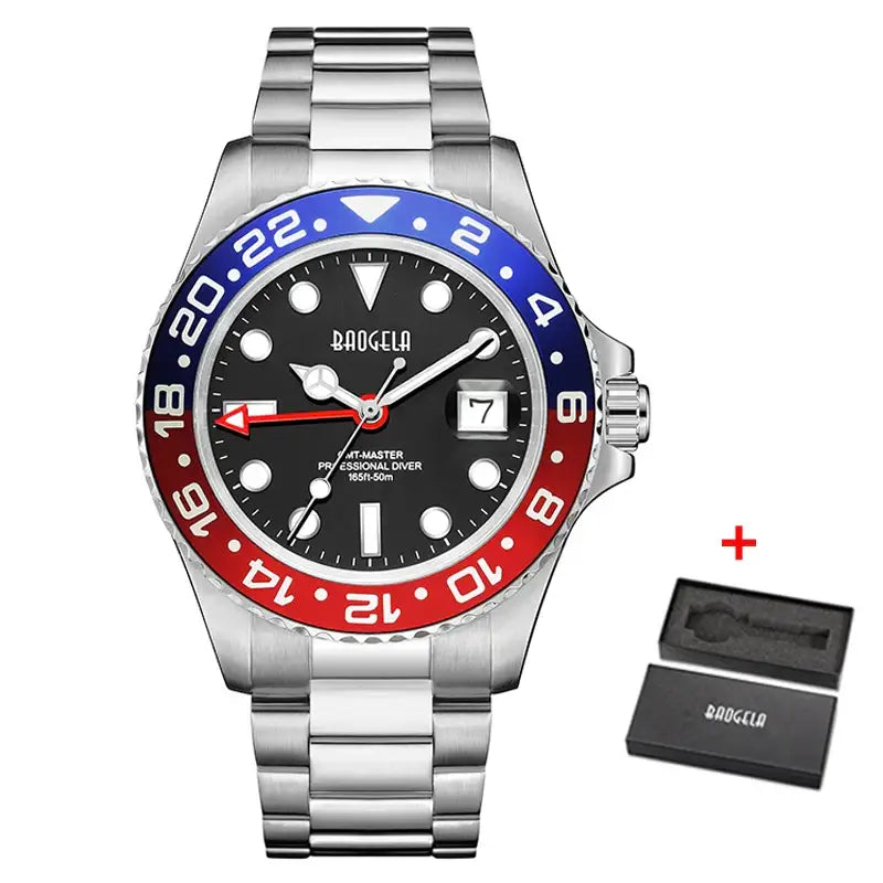 Baogela Men’s Quartz Watch - Blue Red - Mens Watches