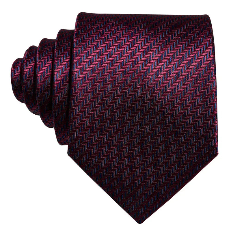 Barry Wang Silk Tie | Handkerchief | Cufflink Set - Neckties