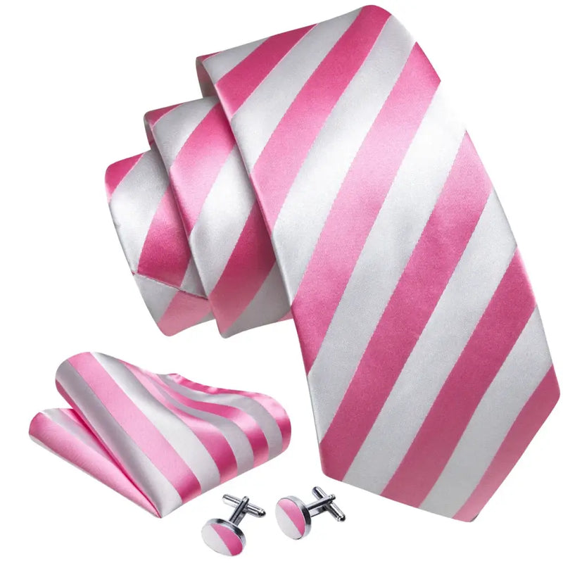 Barry Wang Silk Ties | Pocket Square | Cufflinks | Wedding Set - Neckties