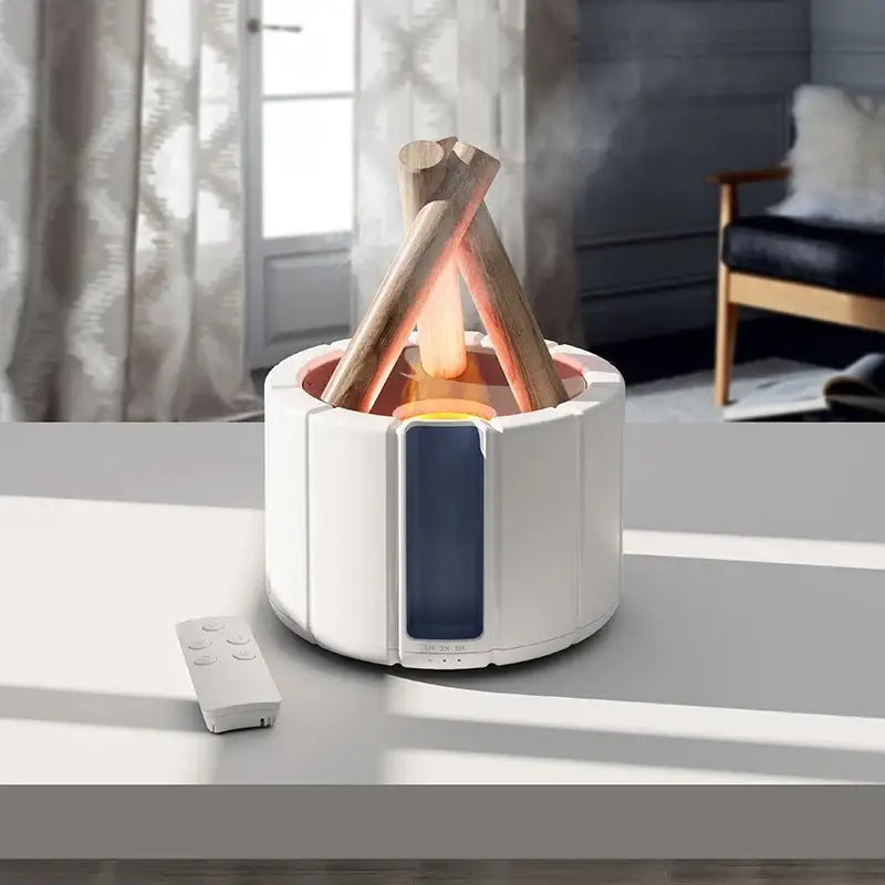 Bonfire Aromatherapy Essential Oil Diffuser - WHITE / USB Cable - Bonfire