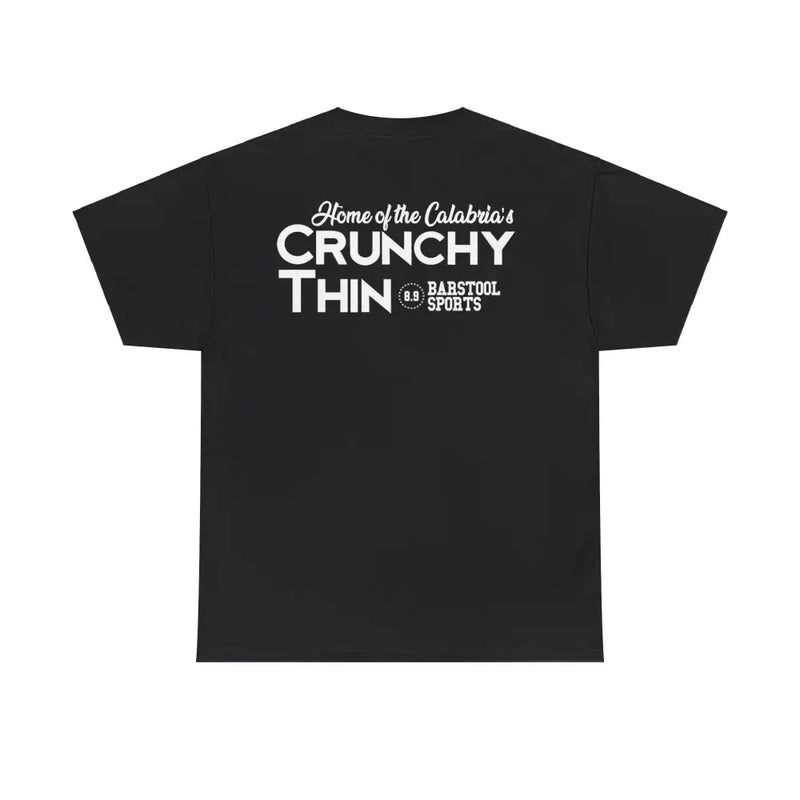 Calabria - Home of the Crunchy Thin Pizza - Barstool 8.9 - Black / S - T-Shirt