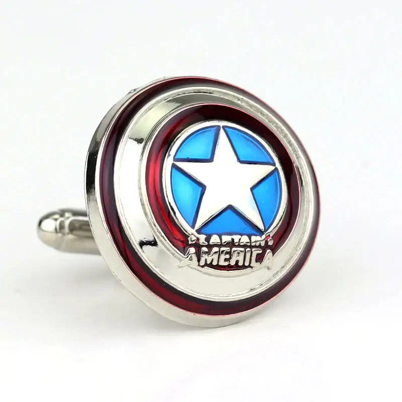 Captain America Shield Metal Cufflinks - Captain America / CHINA - Cufflinks