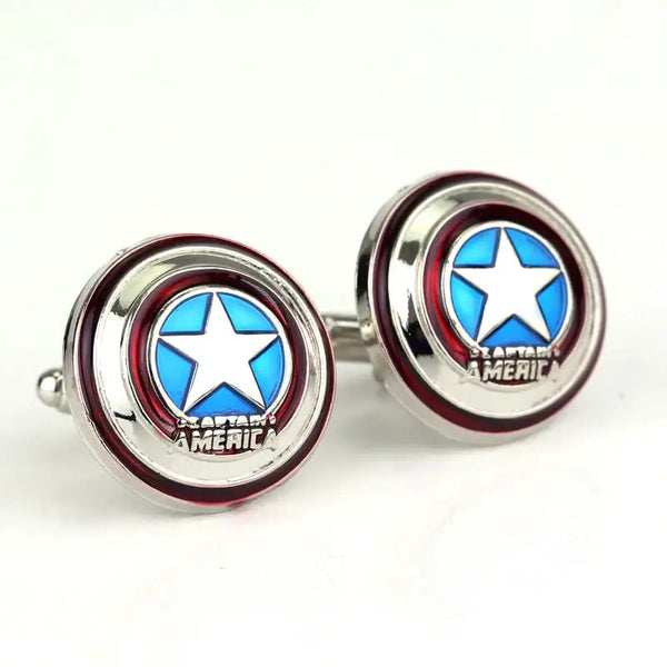 Captain America Shield Metal Cufflinks - Captain America / CHINA - Cufflinks