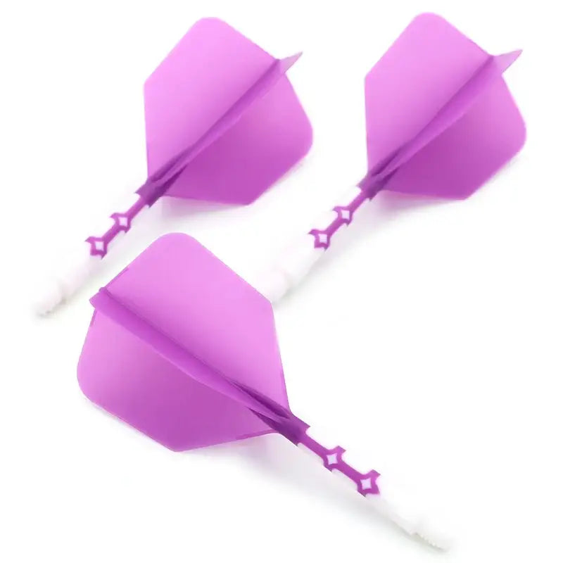 CUESOUL - Integrated Dart Shaft and Big Wing 28/33mm - Purple White 28mm - Dart Shaft