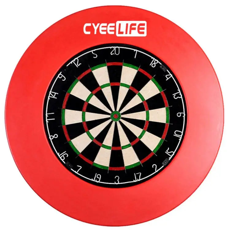 CYEE-LIFE - 18-Inch Dartboard Protection Ring Dart Plate - Red PU retainer + professional knife net target - Dartboard