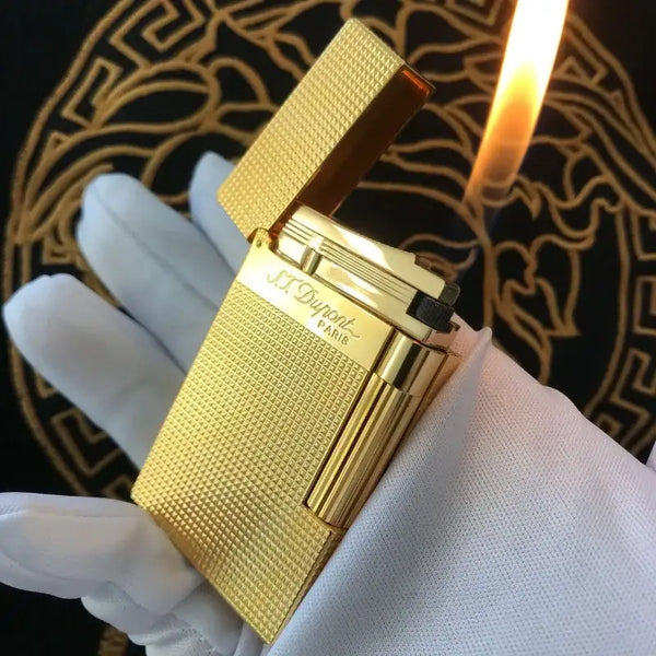 Classic Brass Butane Gas Lighter Bright Sound Grinding Wheel Ignition Outdoor Inflatable Lighter Smoking Accessories