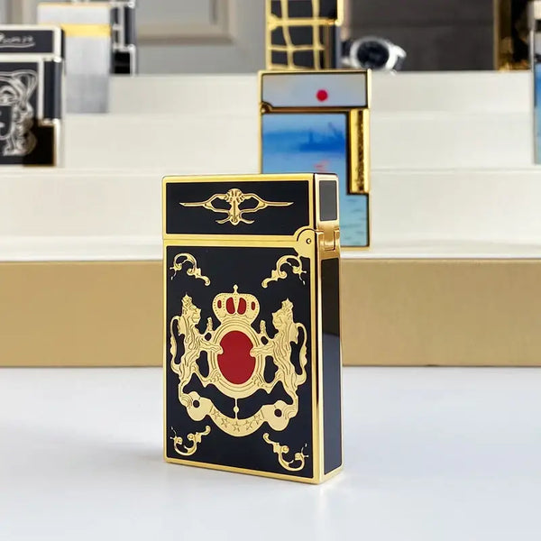 New commemorative edition single and double flame luxury lighter Ping Sound natural paint cigarette smoking butane