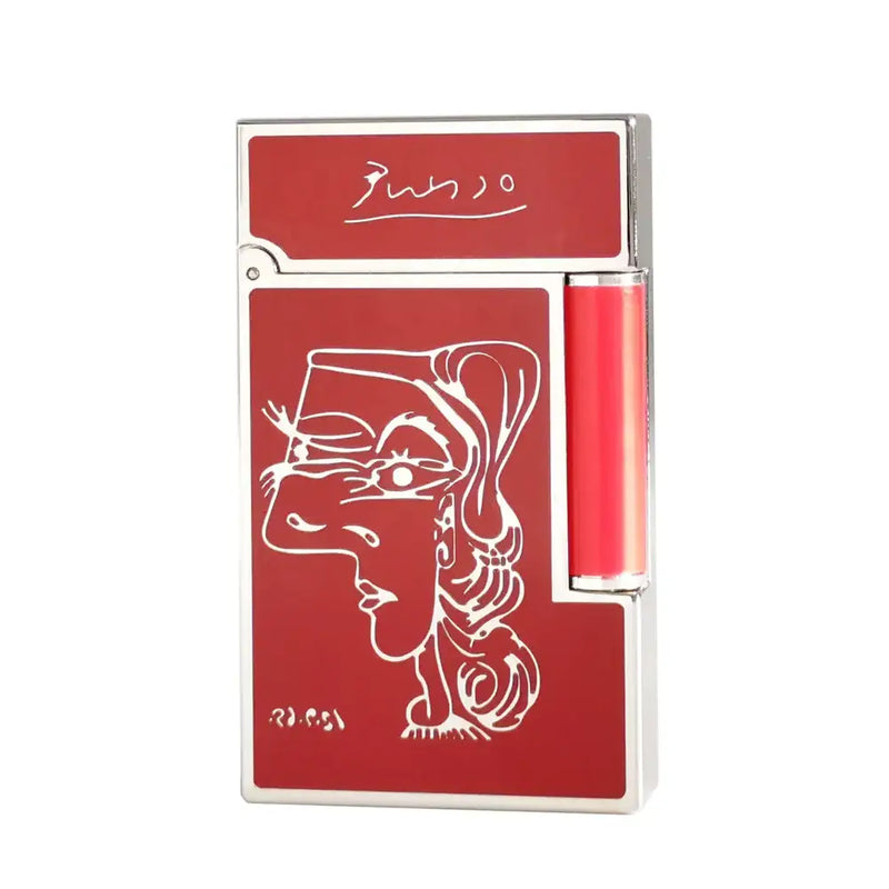 Luxury Brass Gas Lighters Lacquer Picasso Beauty Girl Pattern Cigarette Tobacco Smoke Tools Men Gifts Collections