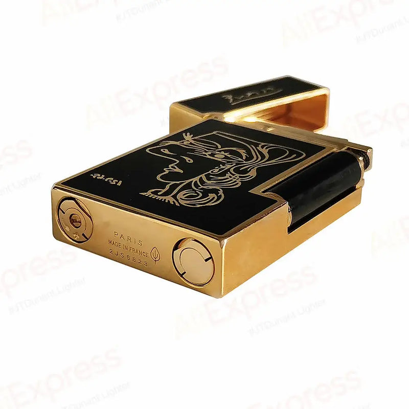 Luxury Brass Gas Lighters Lacquer Picasso Beauty Girl Pattern Cigarette Tobacco Smoke Tools Men Gifts Collections