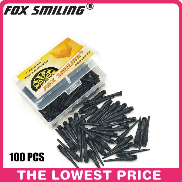 FOX SMILING - Professional Nylon Soft Tips - black 100pcs - Dart