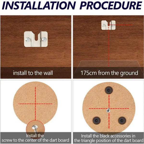 Dartboard Mounting Bracket Hardware Kit - Dart