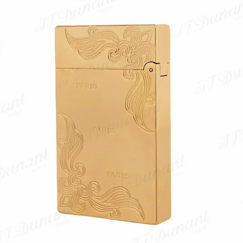 Dupont Lighter Metal Engraving Flower Single Flame Smoke Accessory Refill Butane Gas Man Father Gift Brass Handmade