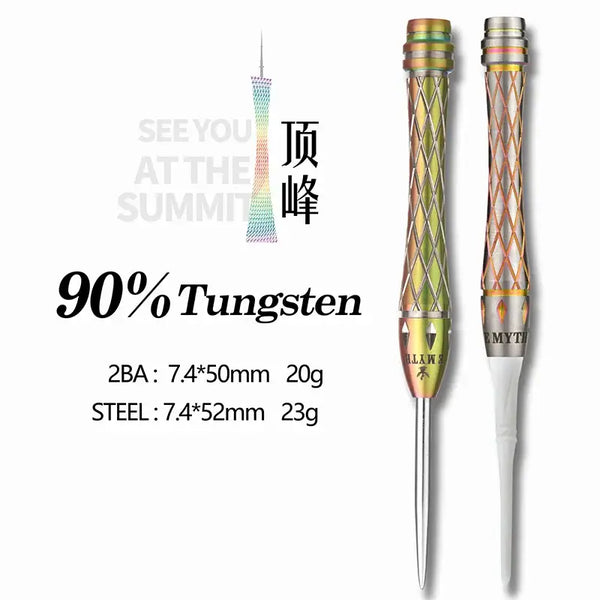 E MYTH Professional 90% Tungsten Darts 20/23g High Grade Hard Needle for Tournaments & Training - Darts