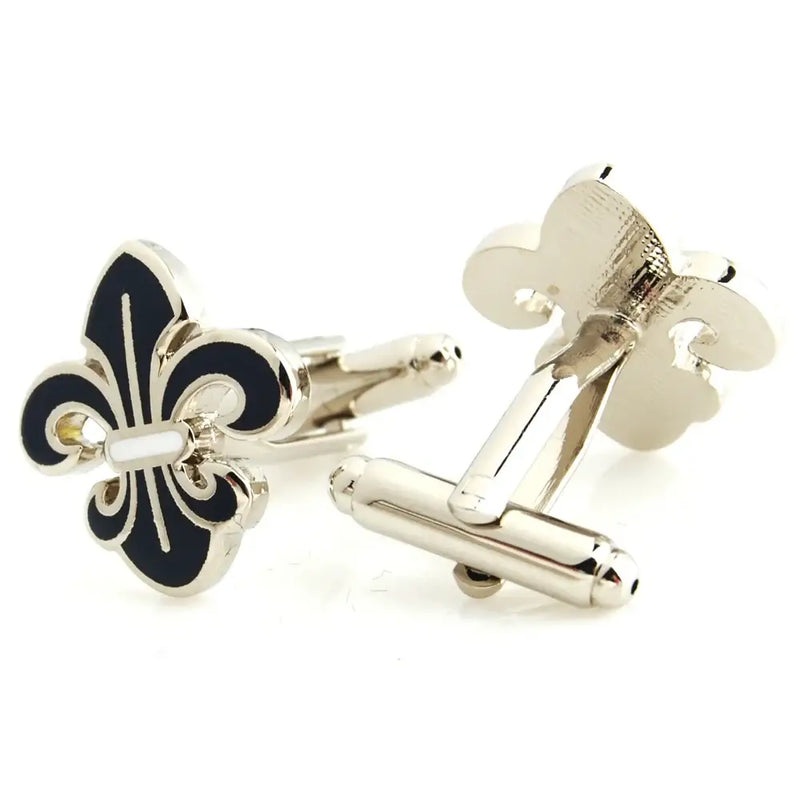 Enamel Fleur Di Lis Cufflinks - Cufflinks