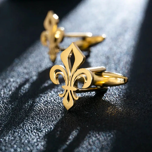 Fleur Di Lis Holy Lily Flower Cufflinks - Cufflinks