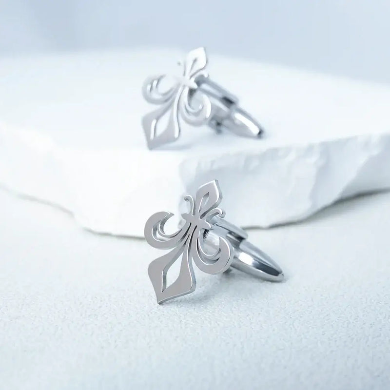 Fleur Di Lis Holy Lily Flower Cufflinks - Cufflinks