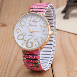 GENOVA - Elastic band when adornment watches ladies watch - Pink - Womans Watch