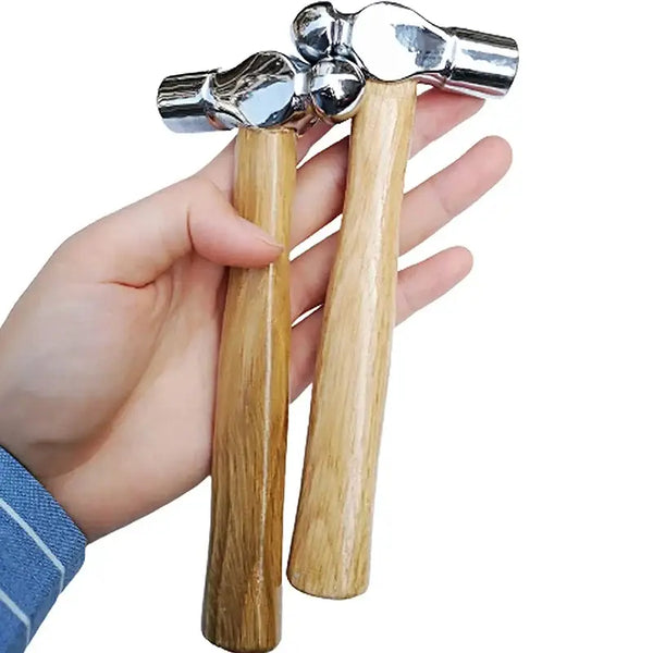 Jewelry Making Supplies Tools Jewelry Mini Hammer 6 Inch Ball Peen Hammers Chasing Hammer for Leather Craft 2Pcs